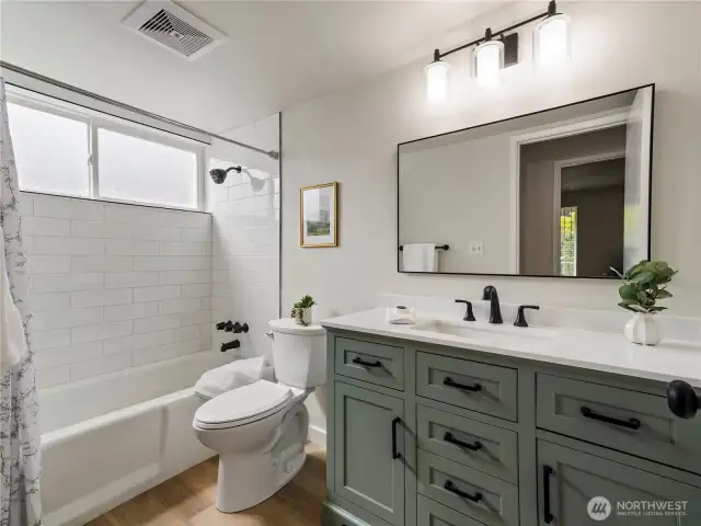 Hall Bathroom, completely remodeled!