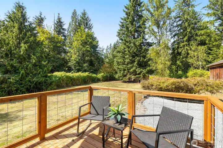Brand new deck for enjoying morning coffee or evening bbq!
