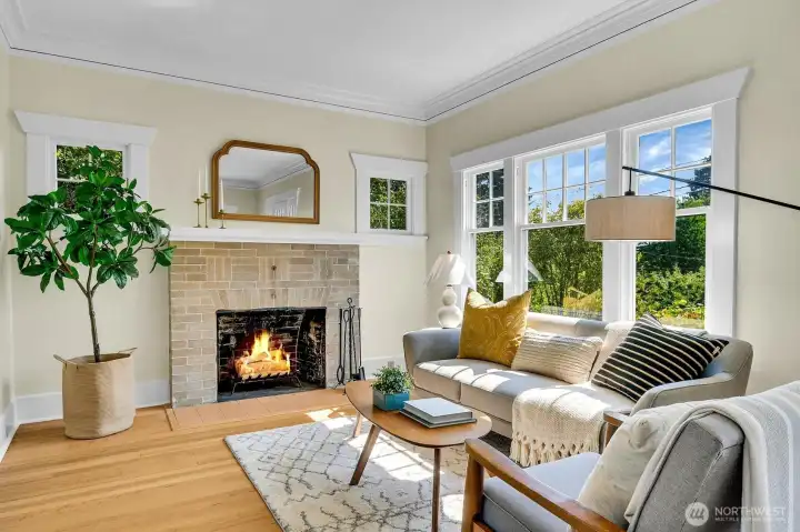 Living Room and Fireplace