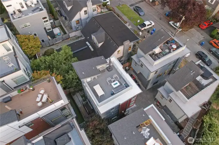 See how one roof is brand new looking?