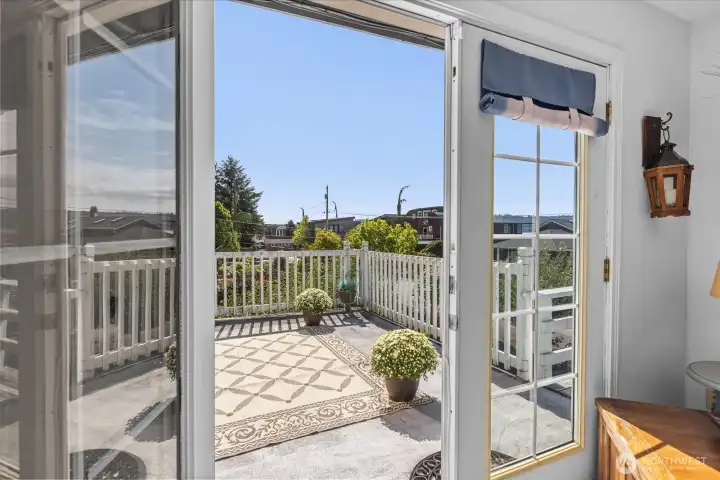 French Doors to Rooftop Deck