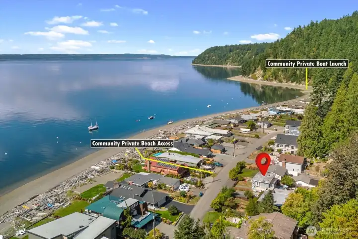 Home sits directly across street from beach access