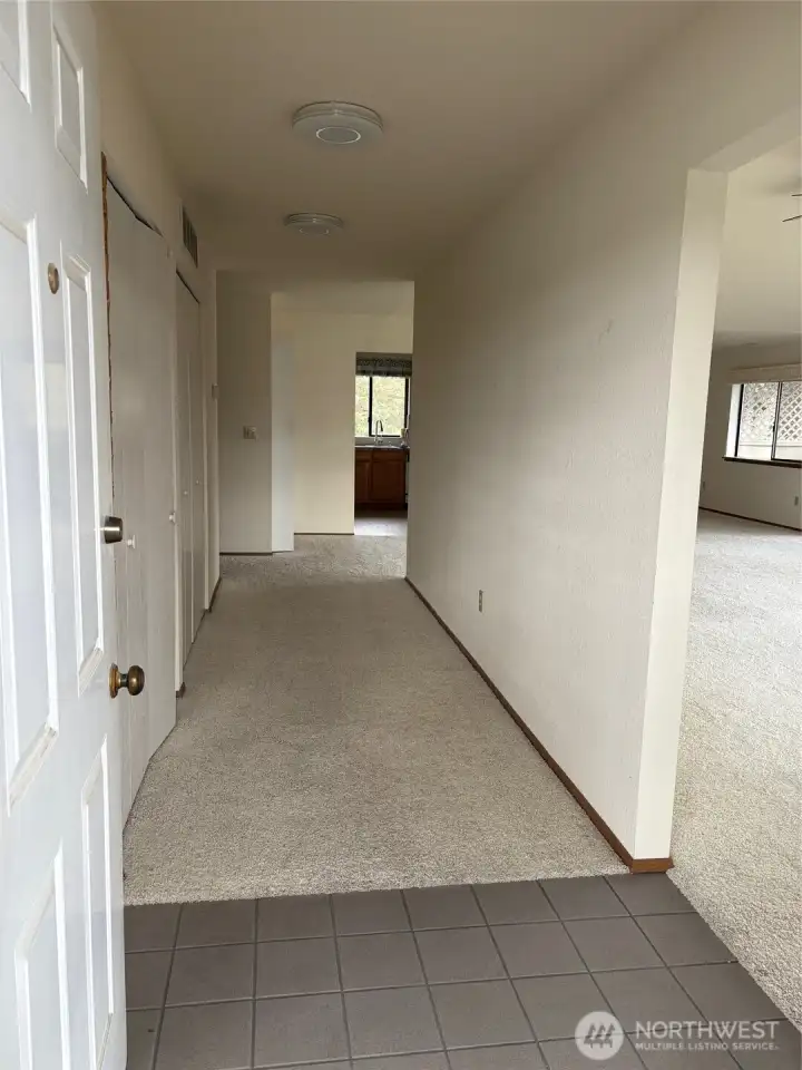 Tiled entry way