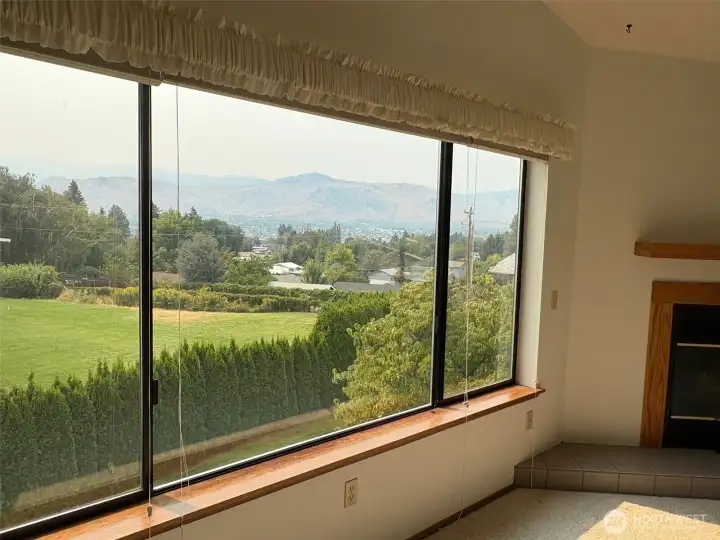 View out the living room window.