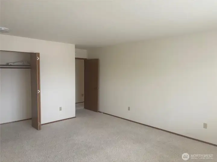 Large closets in each bedroom