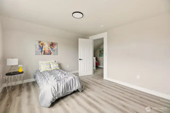 Look how large this bedroom truly is.