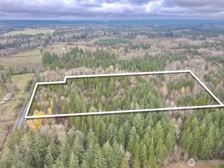 Property lines in white are approximate.