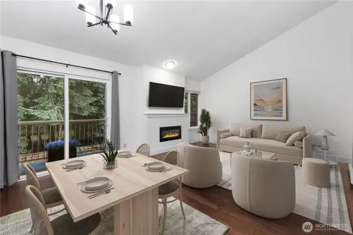 Light & Bright w/Vaulted Ceilings *Photo is Virtually Staged*