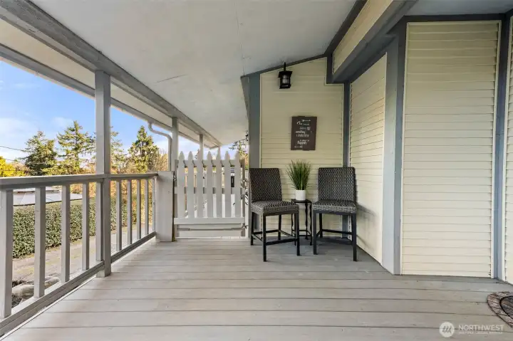 Gated deck. Perfect undercover and access to back yard for doggies!