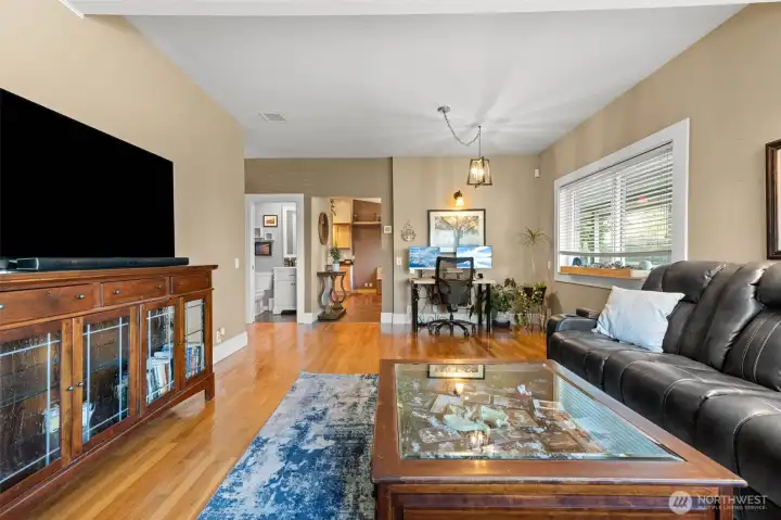 So much room here for all your furniture. Triple pane port package windows allow light and territorial views in. Pleanty of space for dining room table or home office.