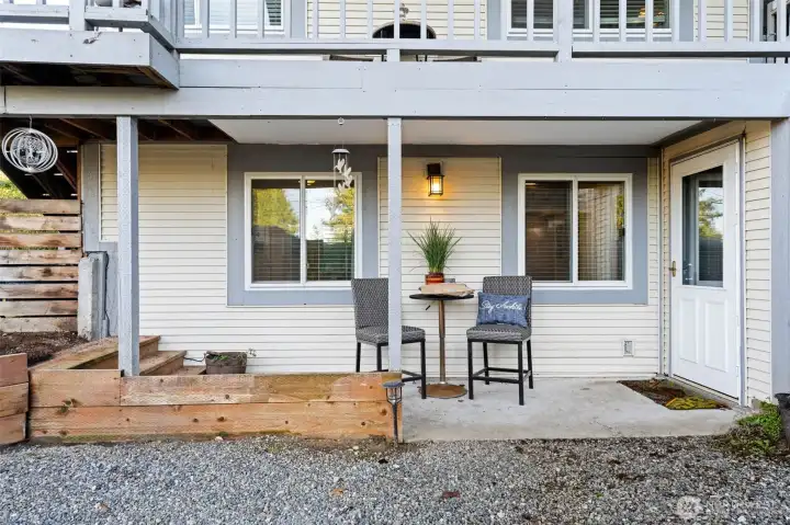 Private entrance to separate living area. Dedicated parking space.  Currently tenant occupied. Monthly rent is $1500.