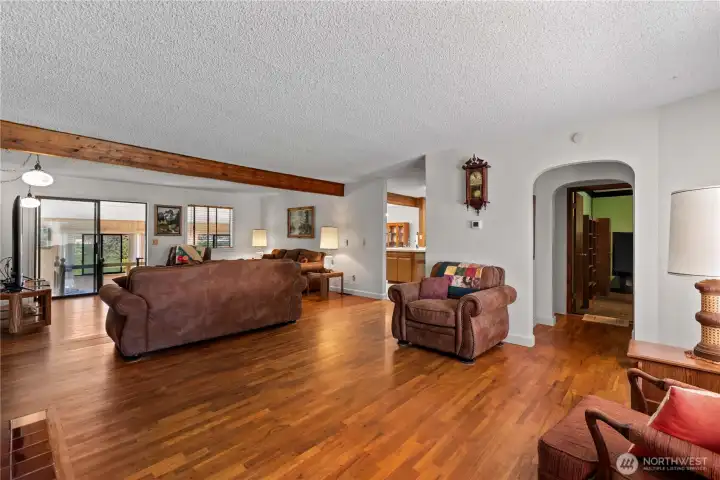 Living room is oversized