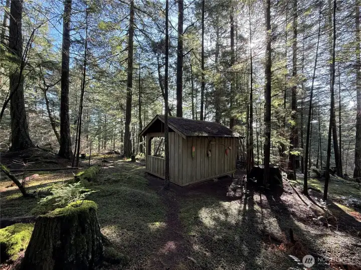 Magical forested setting with towering trees, expansive system of hiking trails and a level of privacy beyond imagination. You will be mesmerized by the beauty of the forest at every turn.