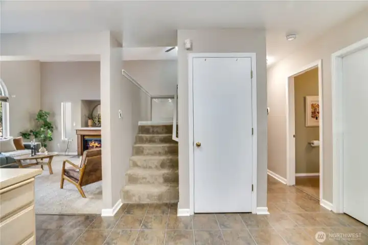 Upstairs to the bedrooms.