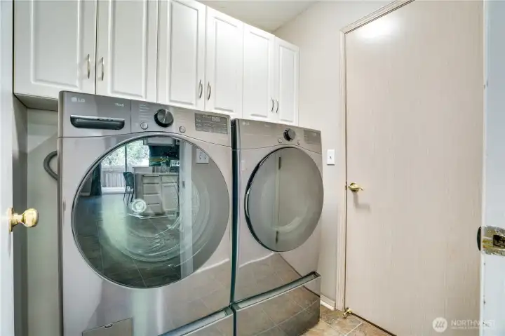 Downstairs laundry, and yes, these beautiful appliances are included.