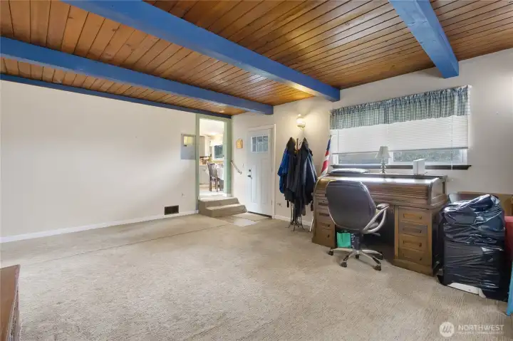 Huge Family room with access to garage.