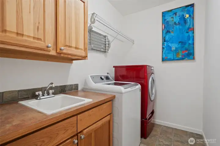 Laundry room--washer and dryer convey.