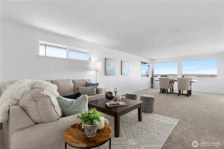 Living room + Dining room