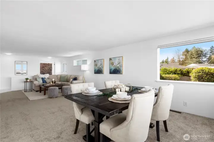 Dining room + Living room