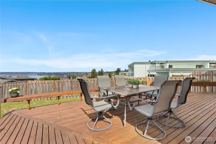 Deck with views of Puget Sound