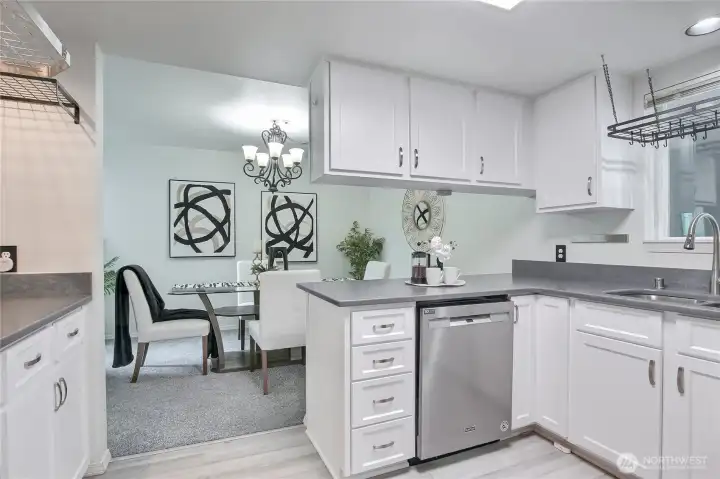 dining area just off kitchen.
