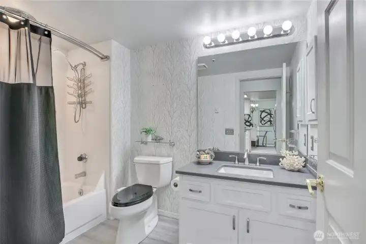 upgraded hall bath