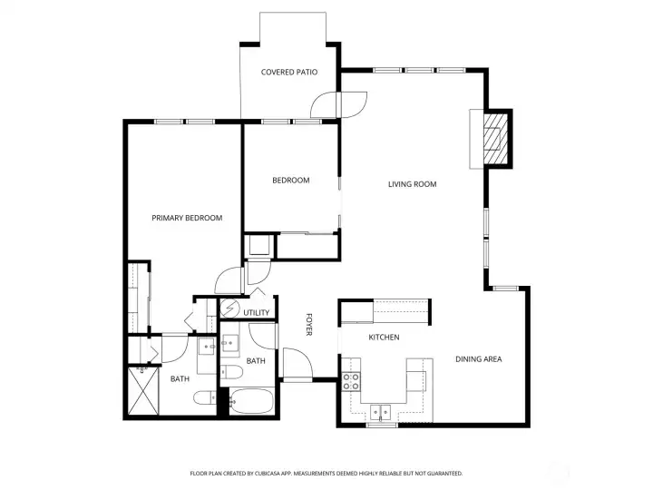 app drawn floor plan MLS 1271 Sq ft. Tax, 1183 Sq ft