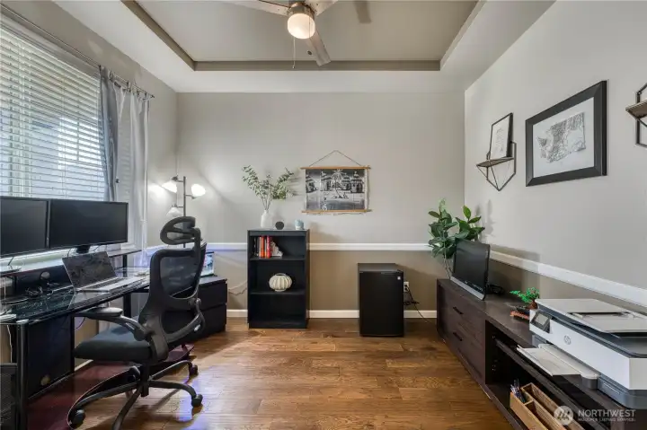 Home office off entry would also make a great sitting room as well.