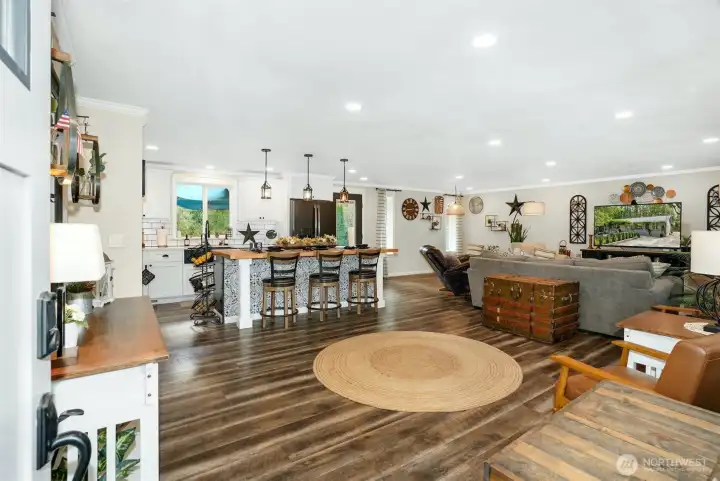 Updated kitchen with great room.