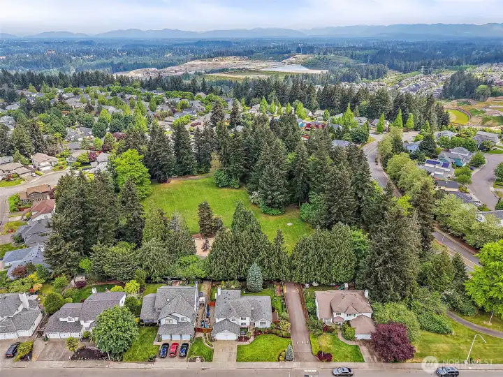 home backs up to a lovely 5-acre park