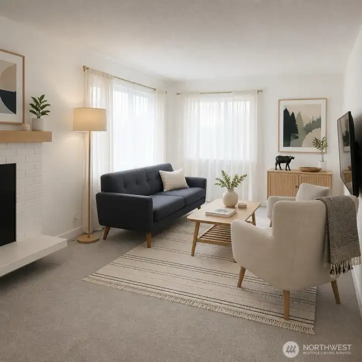 Living room (virtually staged)