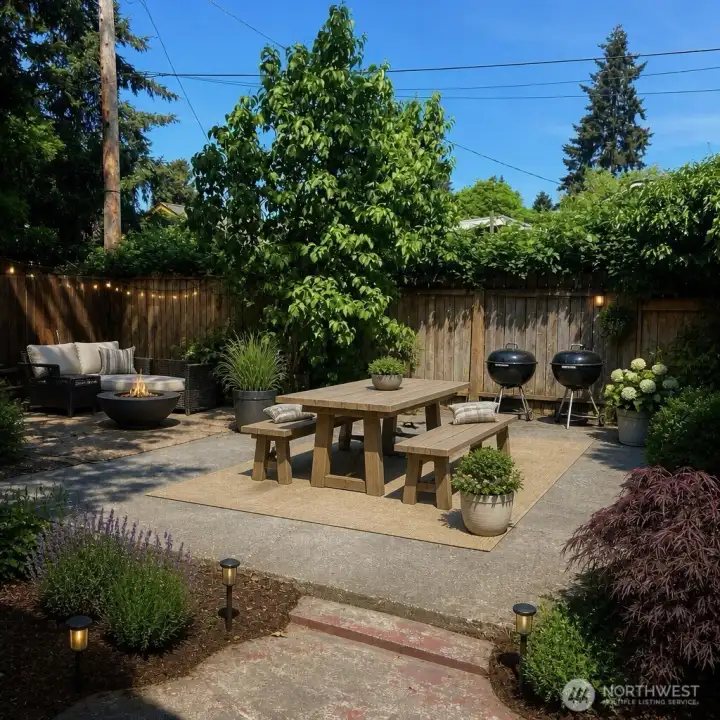 Backyard (virtually staged)