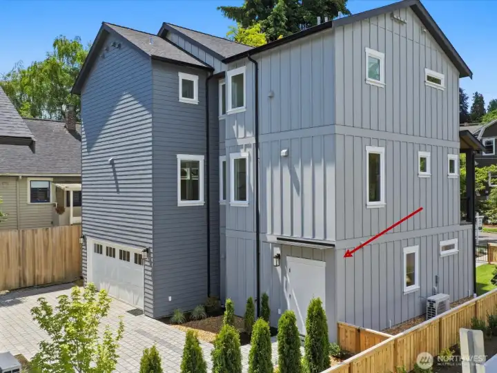 Easy Heated Mud Room Storage Room right by EV Ready Parking Space Easy Heated Mud Room Storage Room right by EV Ready Parking Space