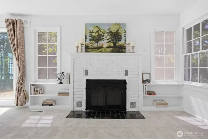 Fireplace in living room Fireplace in living room