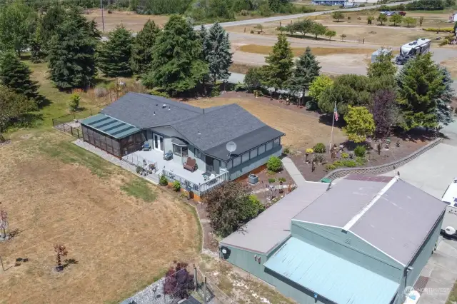 Another aerial shot of the property.