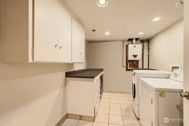 Lower level laundry room