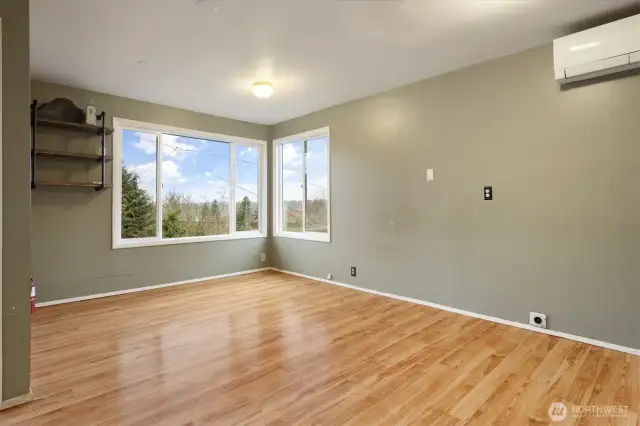 Upstairs family room with westerly views and split-duct unit