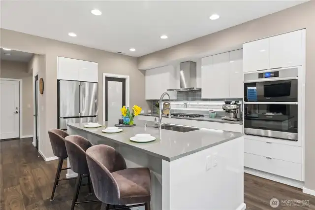 Kitchen with Quartz Counters