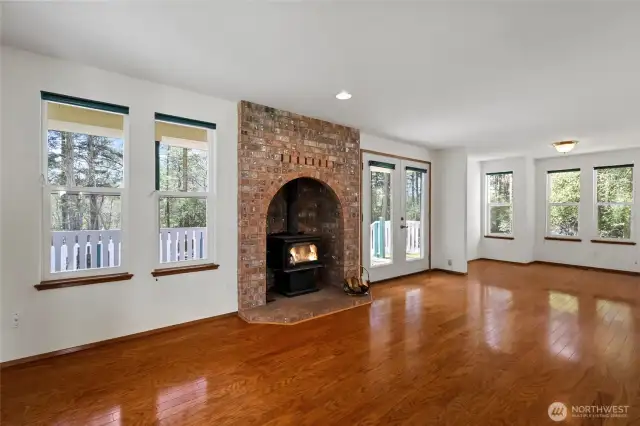 Wood burning stove for those chilly nights.