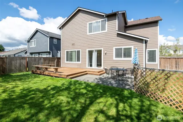 Fully-fenced back yard
