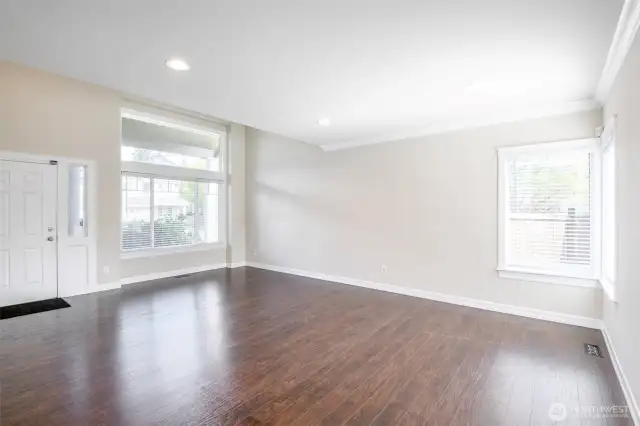 Family room with ample natural lighting