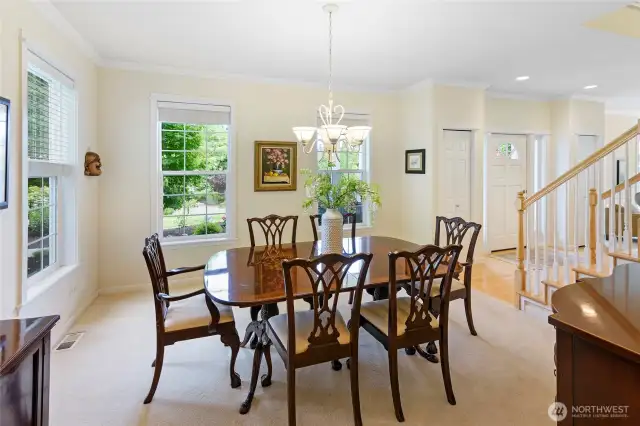 Dining Room Looking Out to Grand Entry Staircase