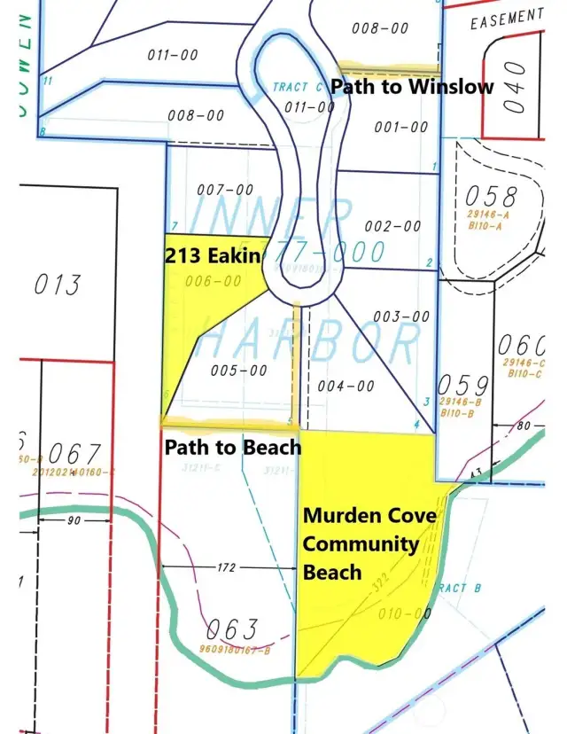 Plat Map includes path to Down Town Winslow