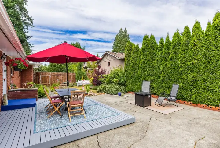 Fully fenced yard