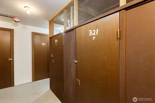 On the first floor, you have your secured/covered storage unit.