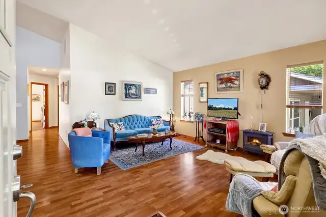 The gathering room design creates an open flowing space...