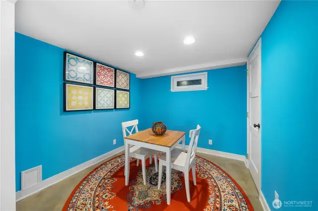 Bonus room in basement.