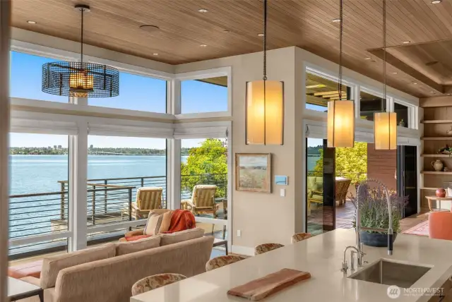 Custom lighting, sets off the tremendous ceilings reminiscent of a world-class resort.