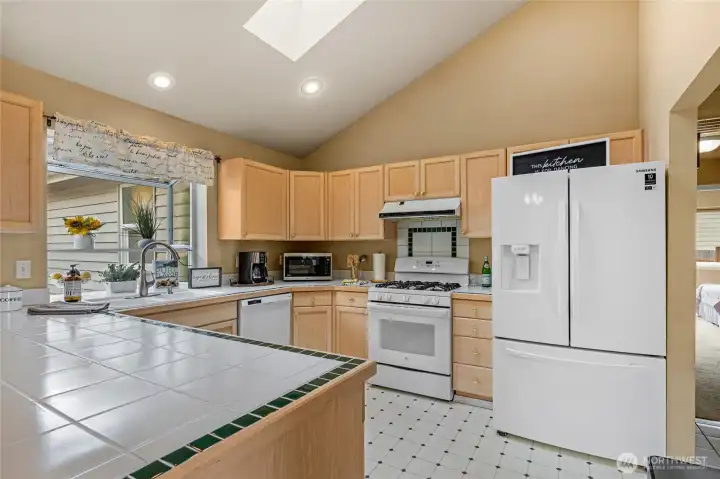 Large kitchen with plenty of cabinet space!