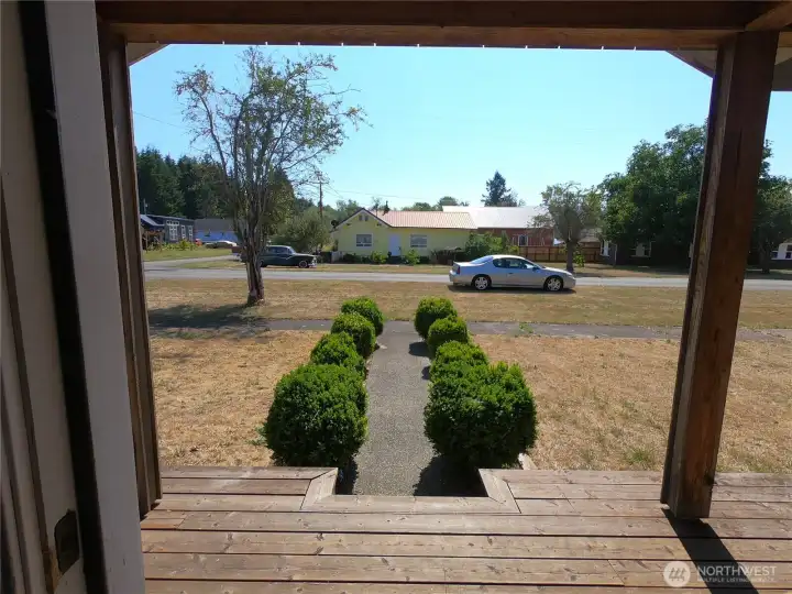 Looking out from front door